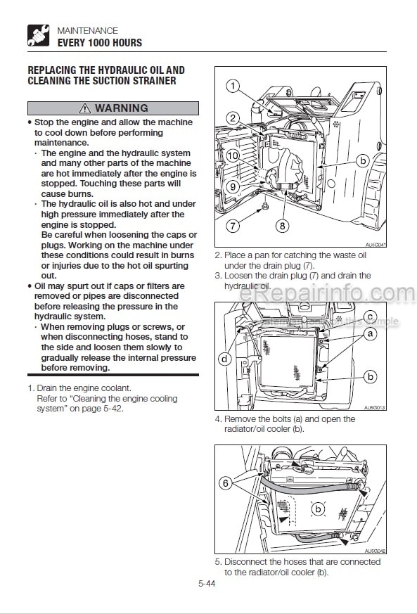 Photo 4 - Takeuchi TL230 Operators Manual Track Loader 223100002-