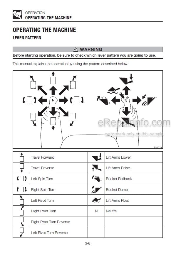 Photo 5 - Takeuchi TL230 Operators Manual Track Loader 223100002-