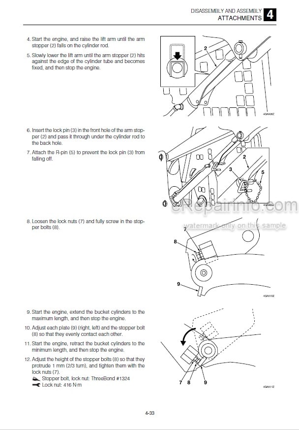 Photo 7 - Takeuchi TL130 Workshop Manual Crawler Loader 21300004-