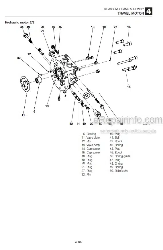 Photo 3 - Takeuchi TL250 Workshop Manual Track Loader 225000001-