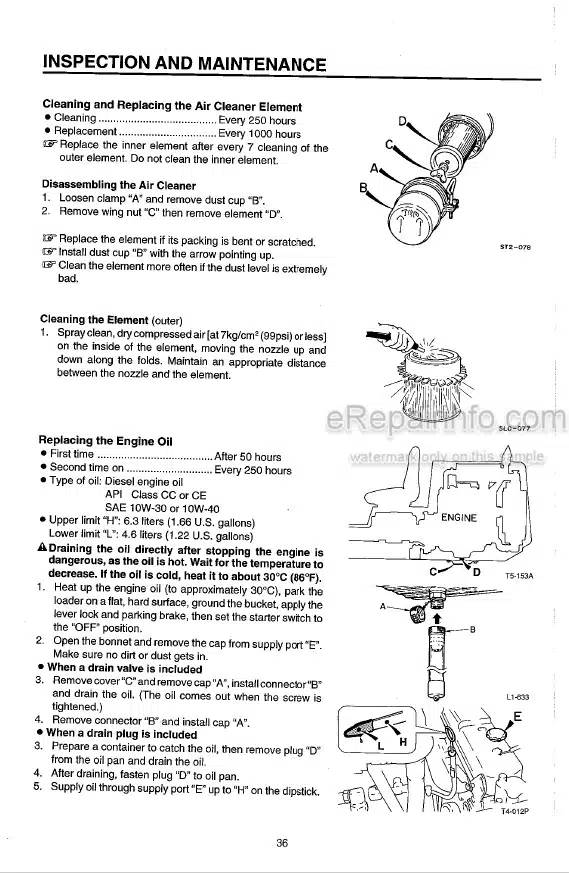 Photo 2 - Takeuchi TL26 Operators Manual Crawler Loader 2620186-