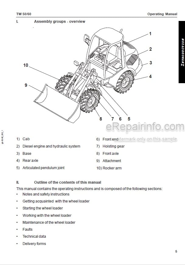 Photo 5 - Takeuchi TW50 TW60 Operation And Maintenance Manual Wheel Loader