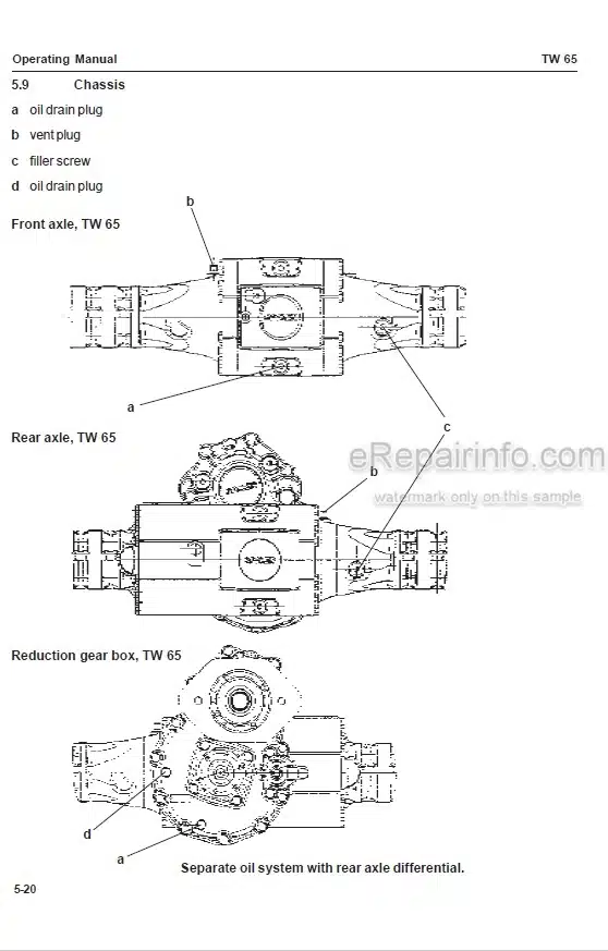 Photo 3 - Takeuchi TW65 Operation And Maintenance Manual Wheel Loader