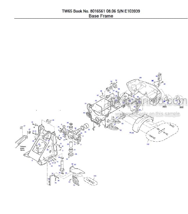 Photo 6 - Takeuchi TW60 Parts Catalog Wheel Loader Е104062- Е106776-