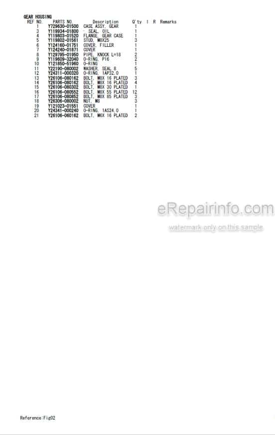 Photo 4 - Yanmar 3TNV88F-EPTB 3TNV88F-EPTB1 Parts Catalog Engine