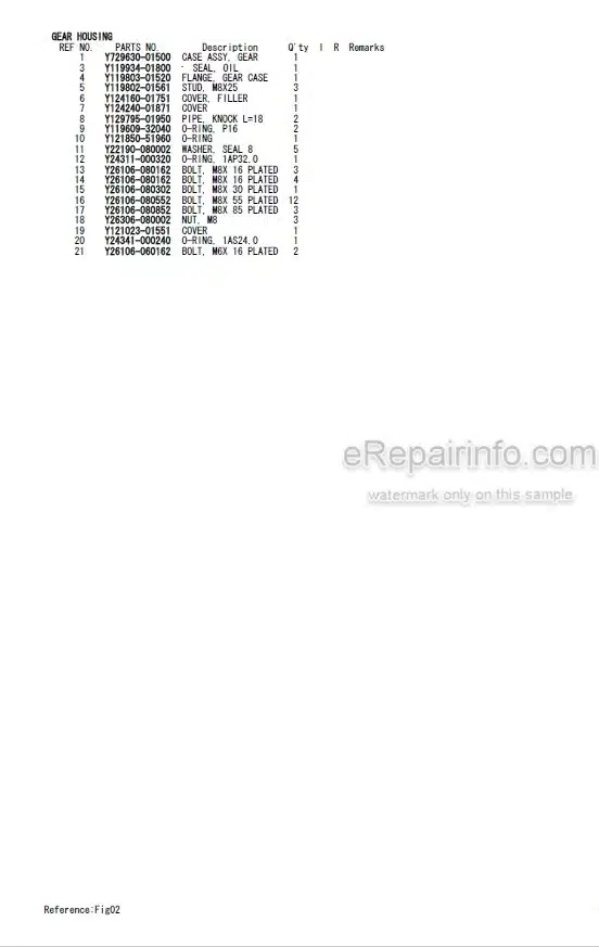 Photo 4 - Yanmar 3TNV88F-EPTB 3TNV88F-EPTB1 Parts Catalog Engine