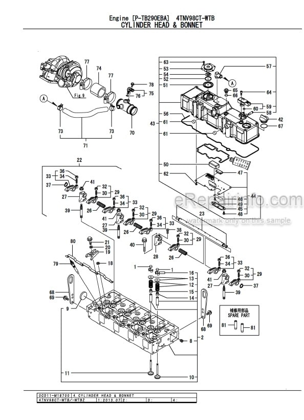 Photo 8 - Yanmar 4TNV98CT-WTB Parts Catalog Engine