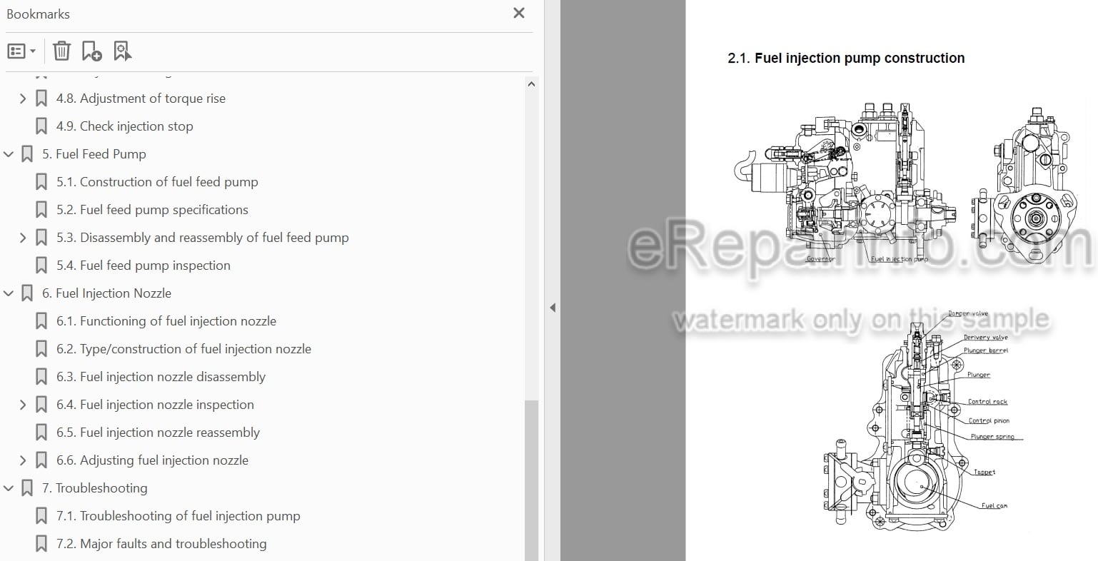 Photo 4 - Yanmar YPES-ML Service Manual Fuel Injection Equipment