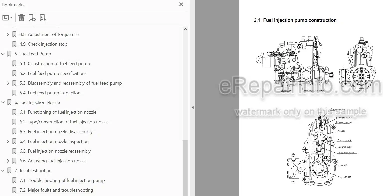 Photo 4 - Yanmar YPES-ML Service Manual Fuel Injection Equipment