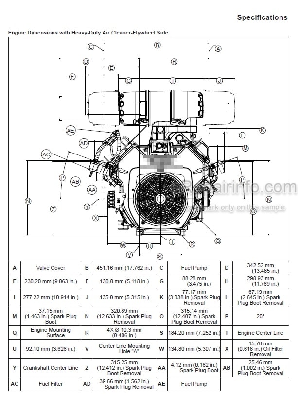 Photo 4 - Kohler ECH630 ECH749 CH735 CH26 CH745 Service Manual Engine