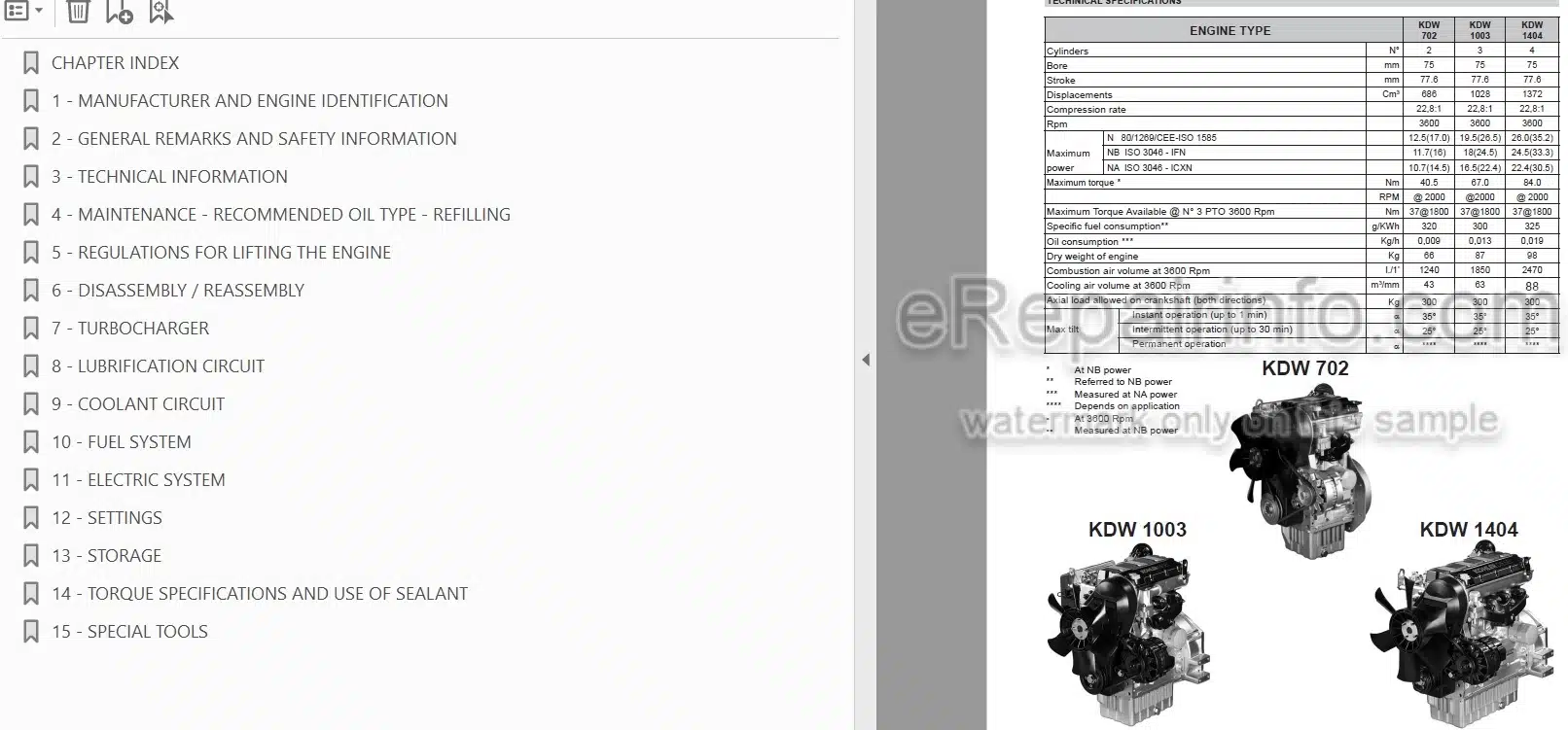 Photo 3 - Kohler KDW702 KDW1003 KDW1404 Workshop Manual Engine