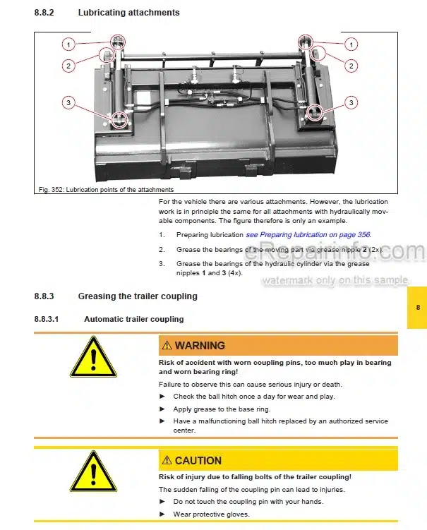 Photo 8 - Kramer 4507 5507 5007 Operators Manual Telehandler