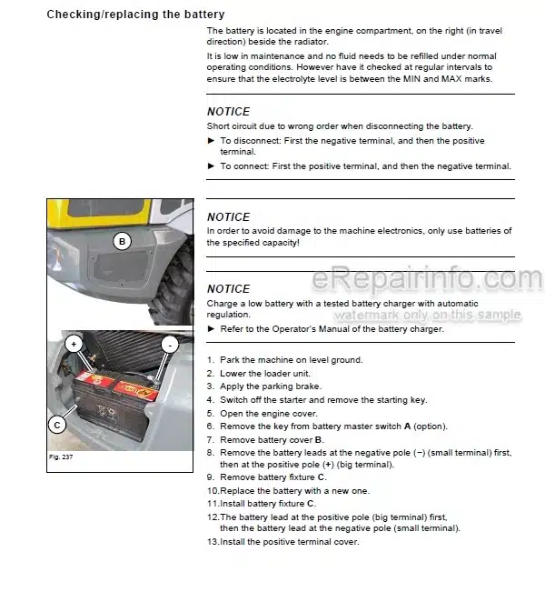 Photo 9 - Kramer 5075 5085 5095 5075L 5085L 5095L Operators Manual Wheel Loader