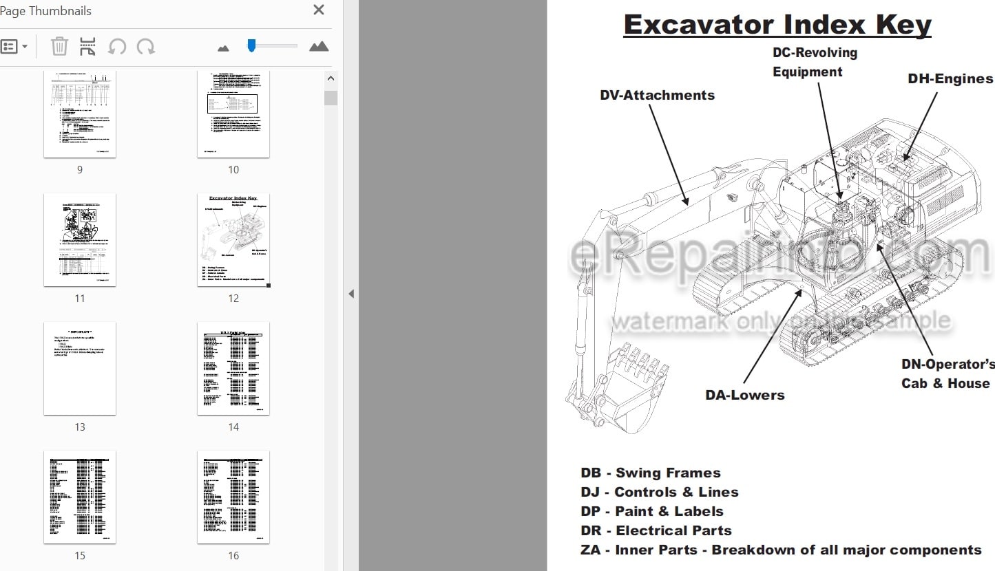 Photo 4 - Link-Belt 130LX 130LX Blade Parts Manual Excavator