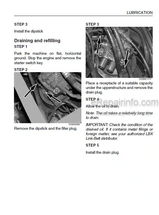 Photo 9 - Link-Belt 130LX 160LX Operators Manual Hydraulic Excavator