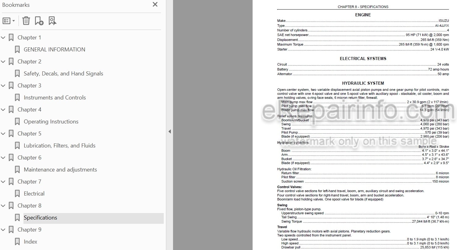Photo 4 - Link-Belt 135 Spin Ace Tier III Operators Manual Excavator