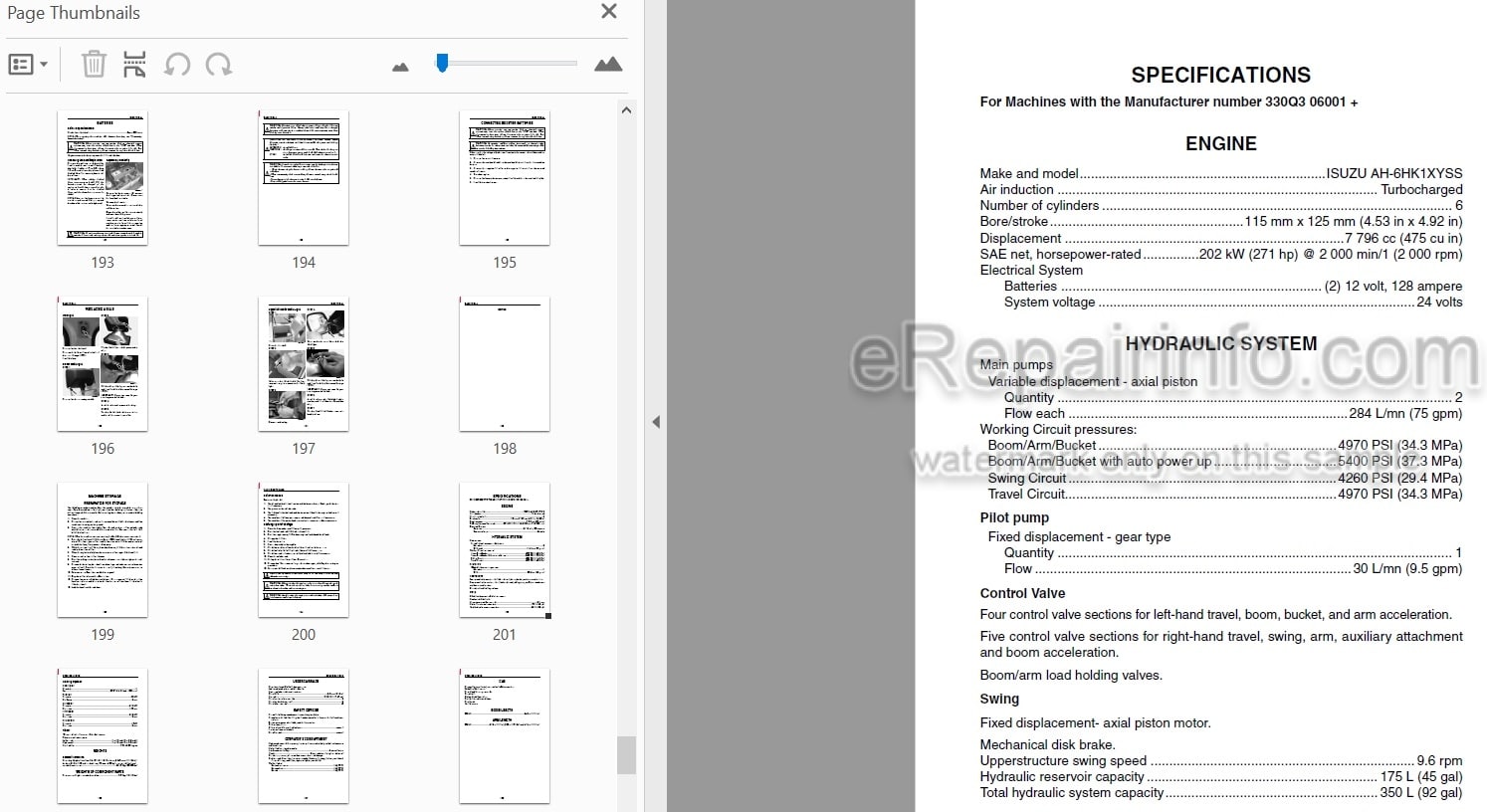 Photo 4 - Link-Belt 330LX Tier III Operators Manual Excavator