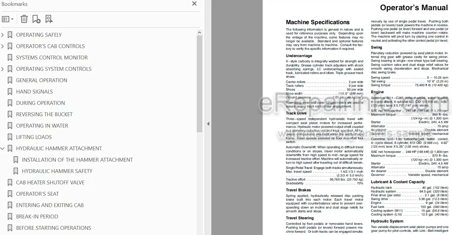 Photo 4 - Link-Belt 4300 Quantum Operators Manual Excavator