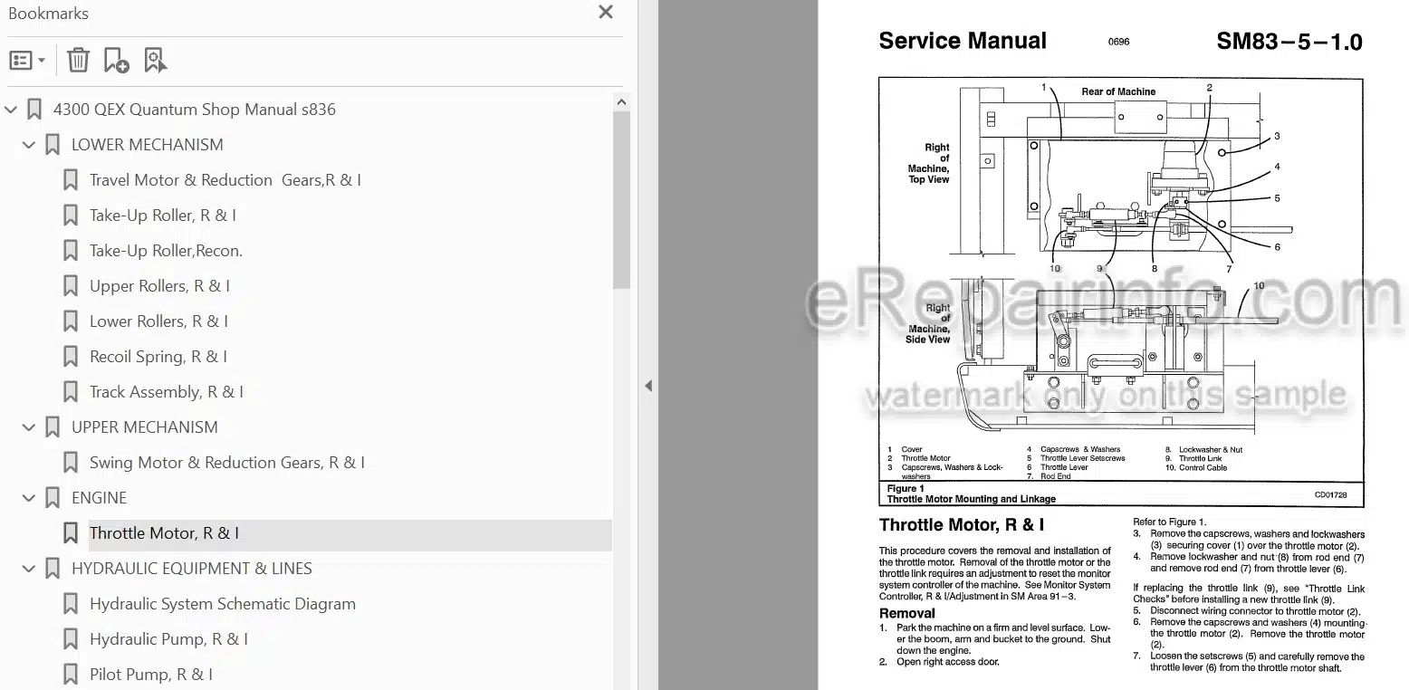 Photo 4 - Link-Belt 4300 Quantum Shop Manual Excavator