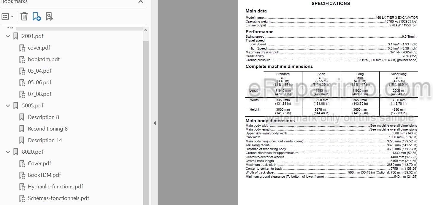 Photo 4 - Link-Belt 460LX Tier III Service Manual Excavator