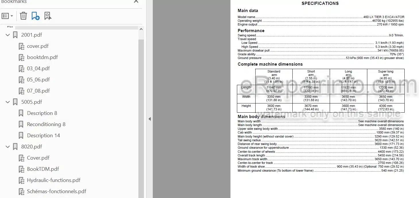 Photo 4 - Link-Belt 460LX Tier III Service Manual Excavator