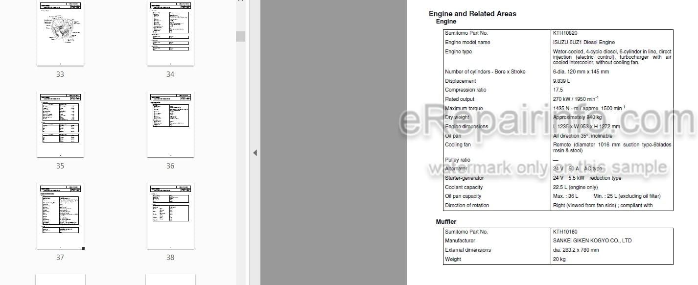 Photo 4 - Link-Belt 600LX Tier III Shop Manual Excavator