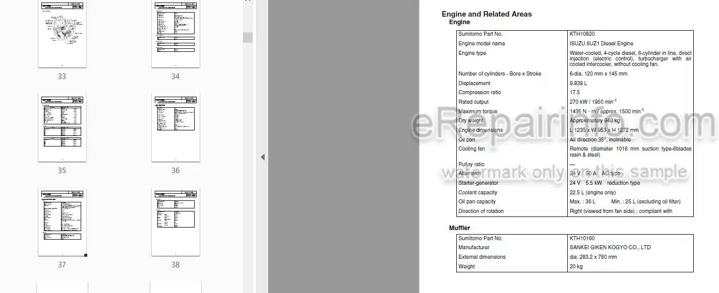 Photo 4 - Link-Belt 600LX Tier III Shop Manual Excavator