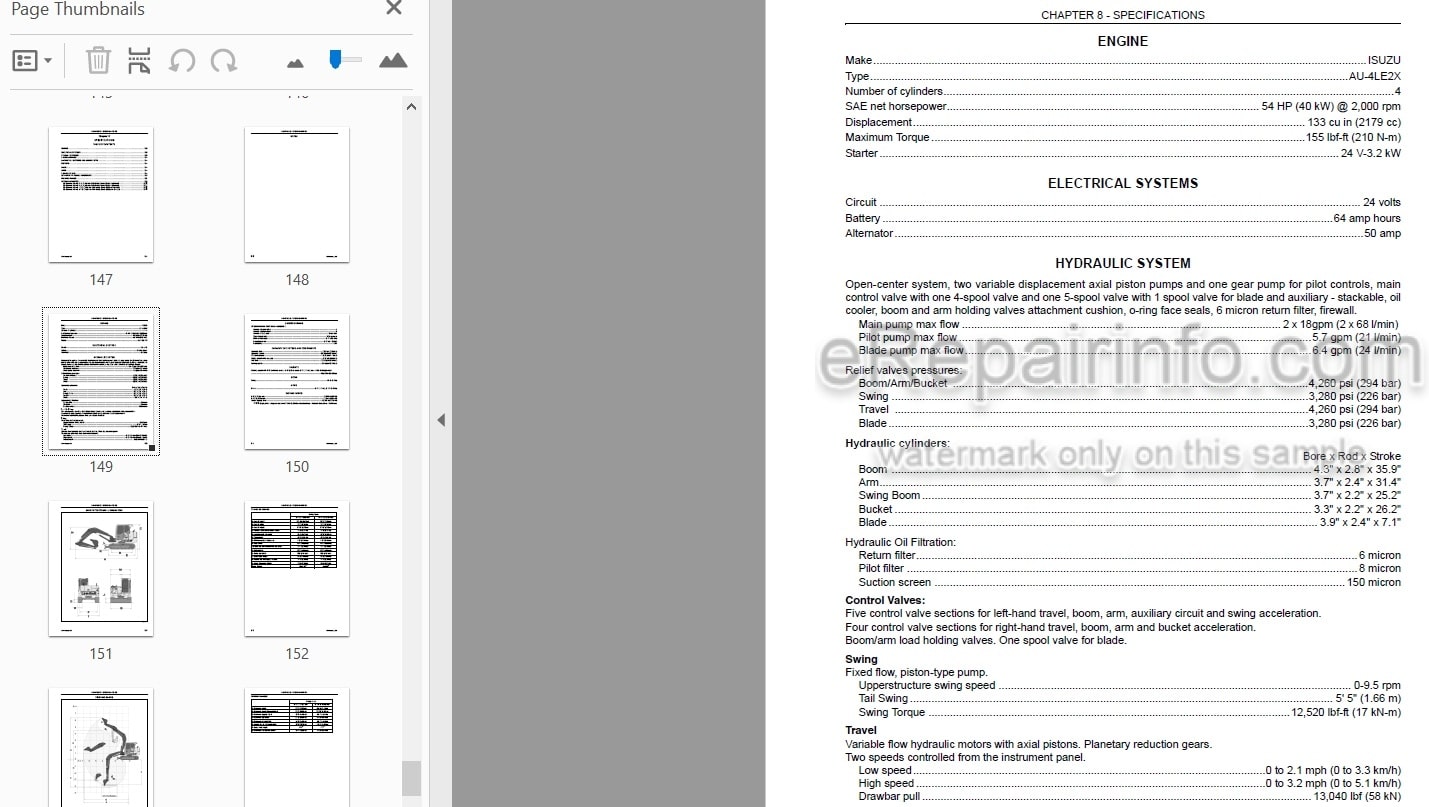 Photo 4 - Link-Belt 80 Spin Ace Tier III Operators Manual Excavator