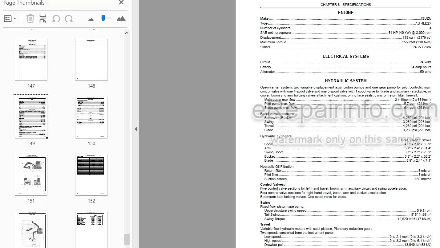 Photo 4 - Link-Belt 80 Spin Ace Tier III Operators Manual Excavator