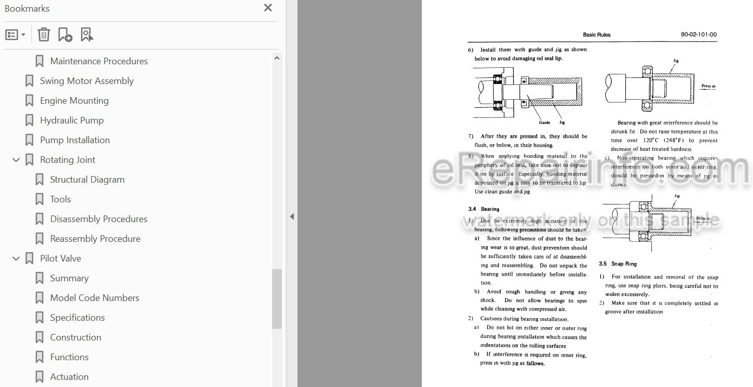 Photo 3 - Link-Belt LS3400CII Shop Manual Excavator