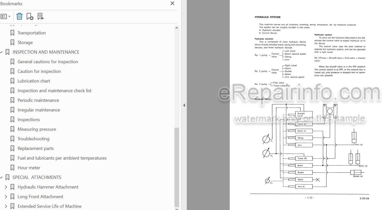 Photo 3 - Link-Belt LS3400 C Series II Operators Manual Excavator