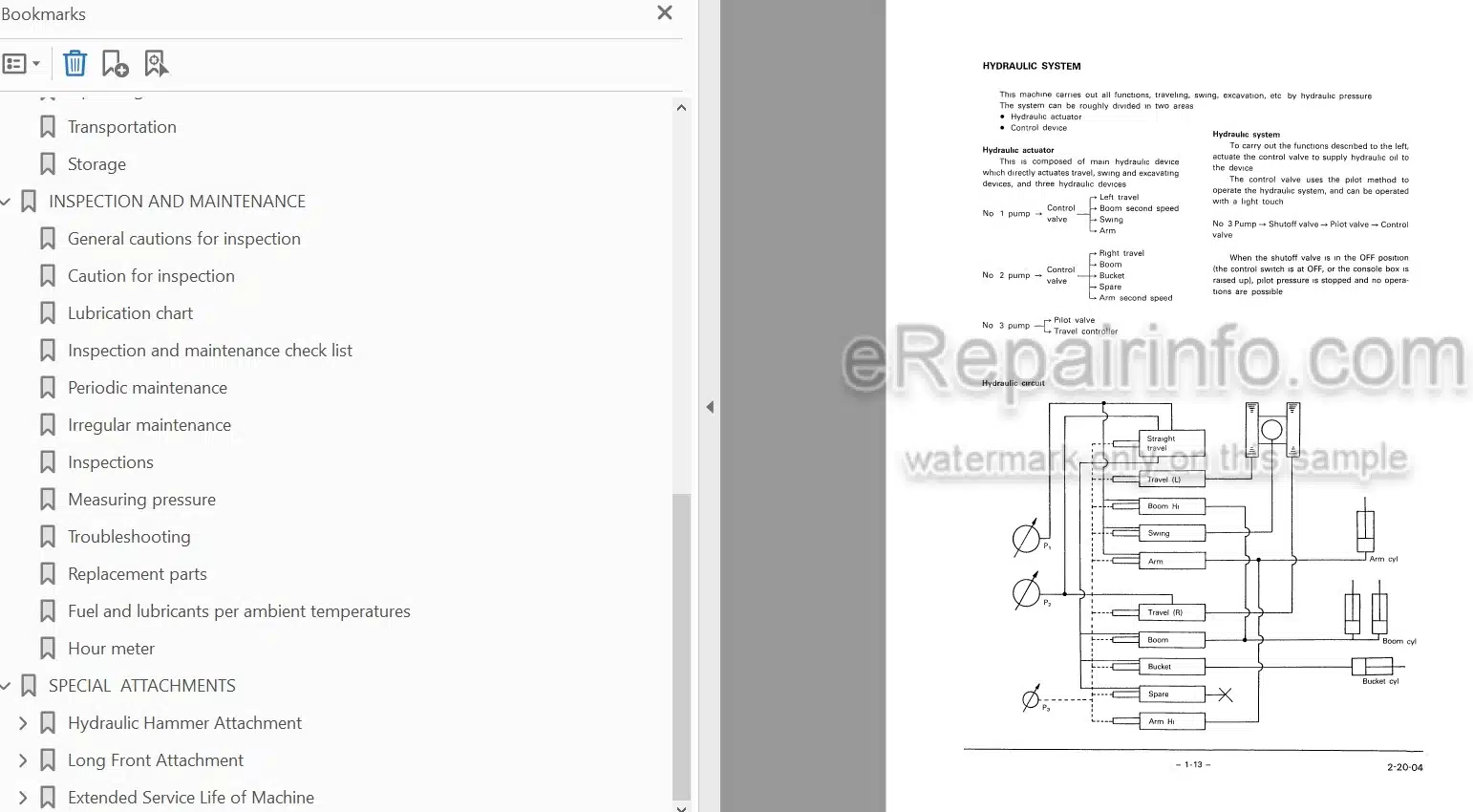 Photo 3 - Link-Belt LS3400 C Series II Operators Manual Excavator