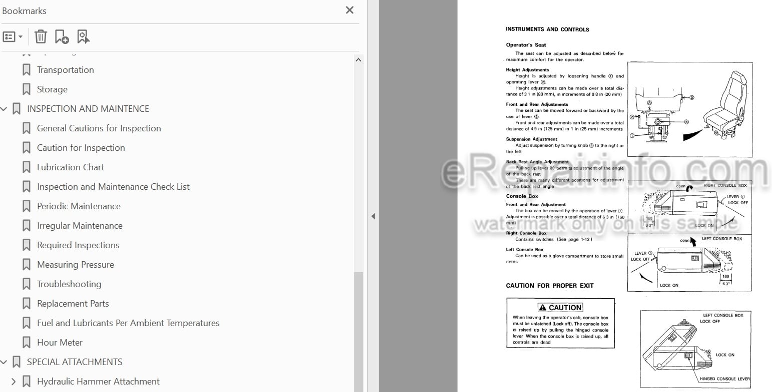 Photo 3 - Link-Belt LS4300 C Series II Operators Manual Excavator