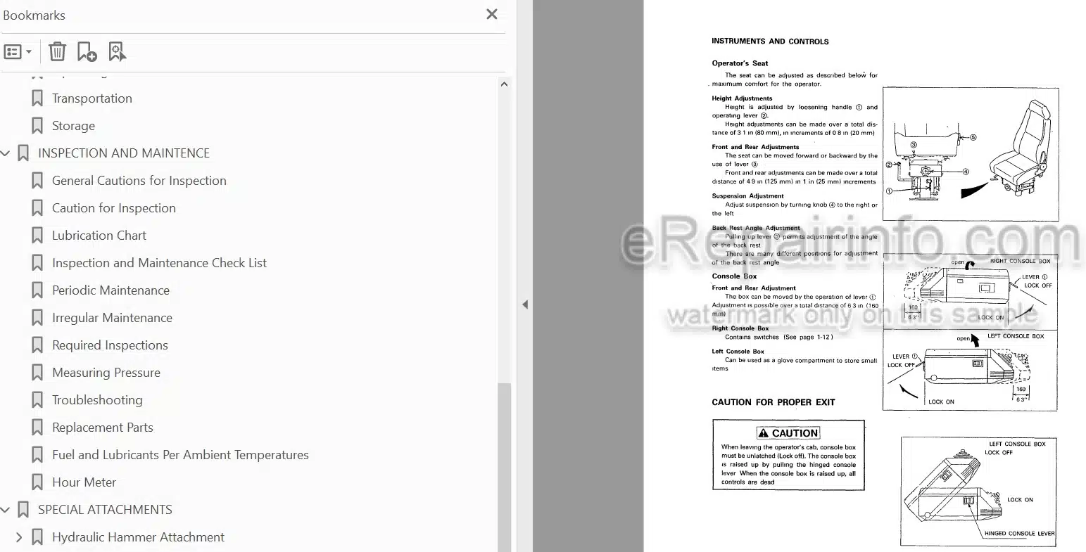 Photo 3 - Link-Belt LS4300 C Series II Operators Manual Excavator
