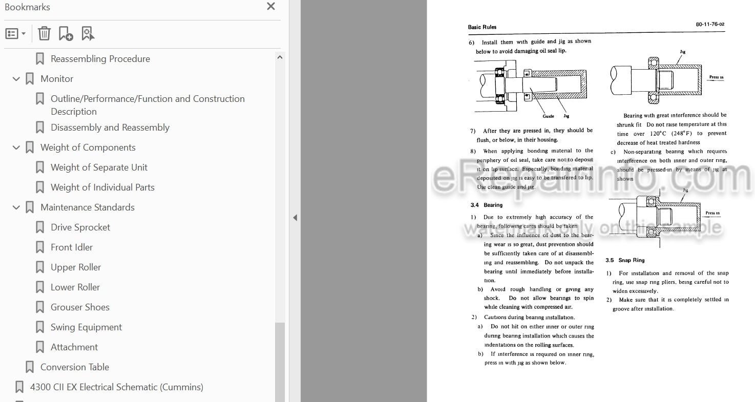 Photo 4 - Link-Belt LS4300 C Series II Shop Manual Excavator