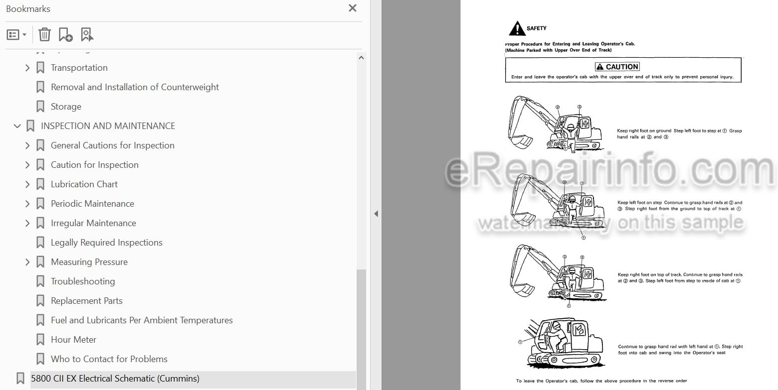 Photo 3 - Link-Belt LS5800 C Series II Operators Manual Excavator