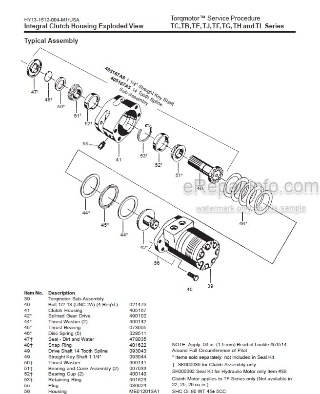 Photo 3 - Parker TC TB TE TJ TF TG TH TL Service Procedure Torque Motor