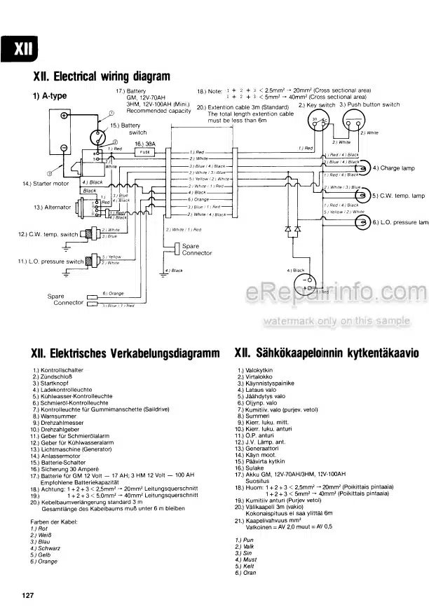 Photo 3 - Yanmar 1GM10 2GM20 3GM30 3HM35 Operation Manual Diesel Engine