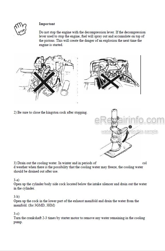 Photo 5 - Yanmar 1GM 2GM 3GMD 3HM Operation Manual Diesel Engine