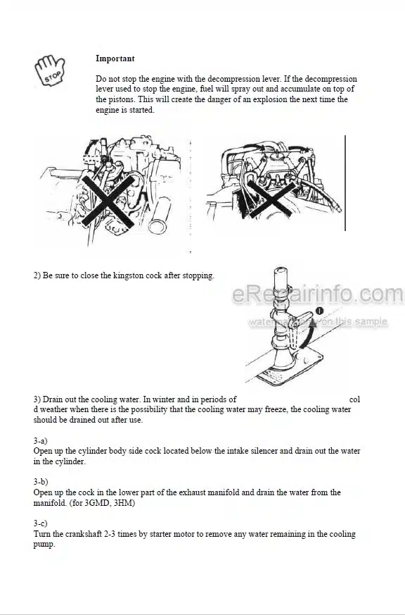 Photo 5 - Yanmar 1GM 2GM 3GMD 3HM Operation Manual Diesel Engine
