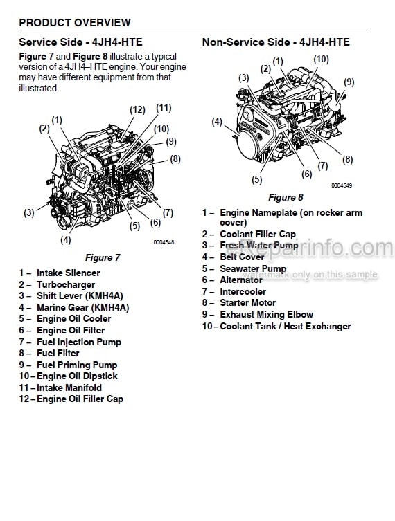 Photo 6 - Yanmar 3JH5E 4JH5E 4JH4-TE 4JH4-HTE1 4JH4-HTE Operation Manual Marine Engine