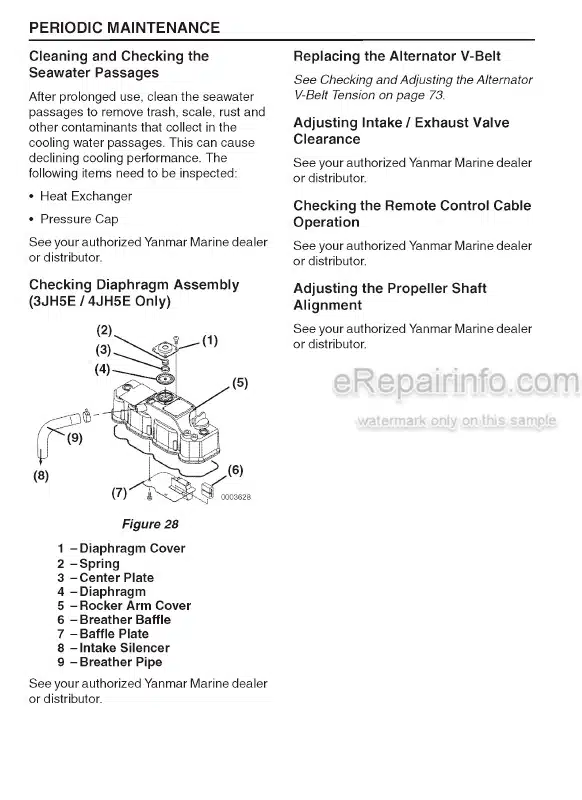 Photo 7 - Yanmar 3JH4E 4JH4AE 4JH4-TE 4JH4-HTE Operation Manual Marine Engine