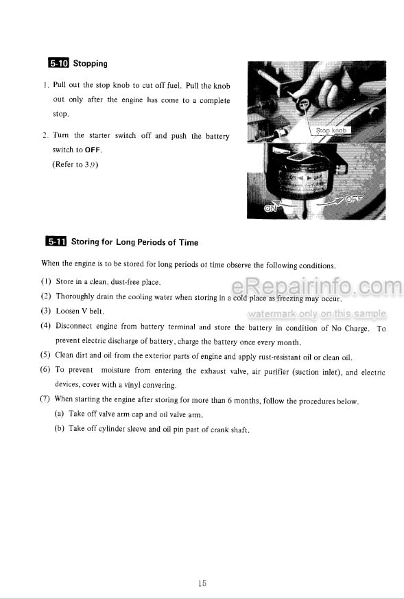 Photo 3 - Yanmar 4CHL-N 4CHL-TN 6CHL-N 6CHL-TN 6CHL-HTN Operation Manual Marine Auxiliary Engine