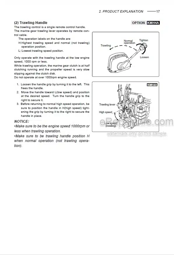 Photo 3 - Yanmar 4JH3-TE 4JH3-TCE 4JH3-HTE 4JH3-DTE Operation Manual Marine Diesel Engine