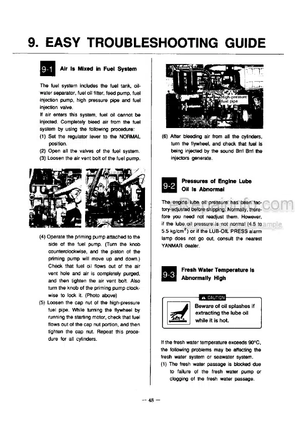 Photo 1 - Yanmar 6CX-ETE 6CXM-ETE Operation Manual Marine Diesel Engine