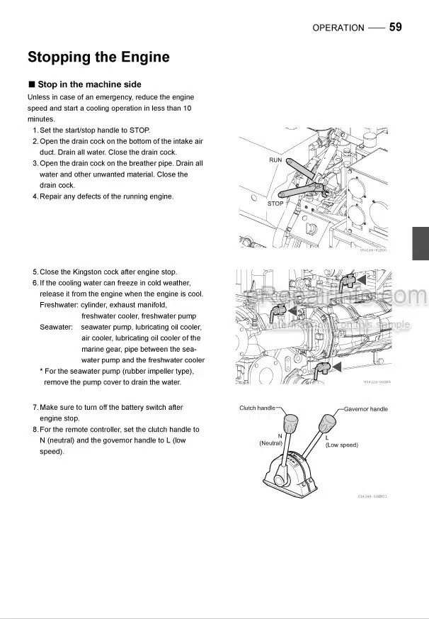 Photo 2 - Yanmar 6EY17W Operation Manual Marine Propulsion Engine