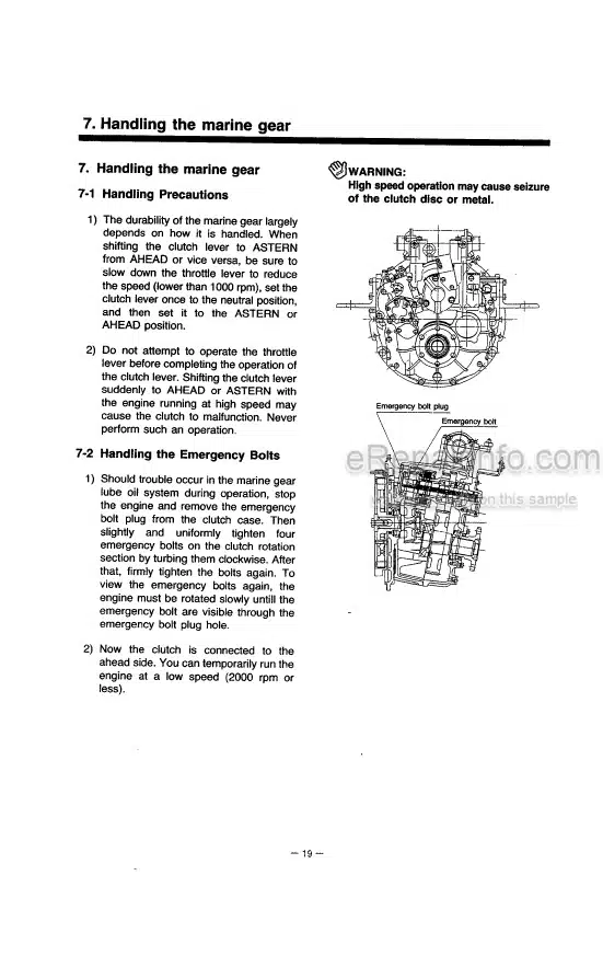 Photo 5 - Yanmar 6LY-UTE 6LYM-UTE 6LYM-UTEHD 6LY-STE 6LYM-STE Operation Manual Diesel Engine