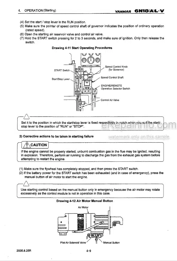 Photo 3 - Yanmar 6N18L-DV 6N18L-UV 6N18L-SV 6N18L-EV 6N18L-HV 6N18AL-DV 6N18AL-UV 6N18AL-SV 6N18AL-EV Operation Manual Marine Propulsion Engine