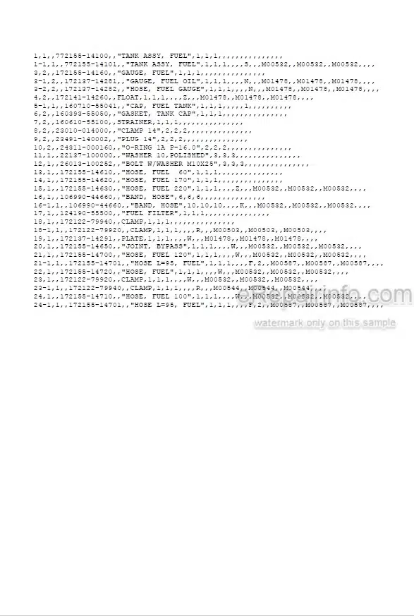 Photo 5 - Yanmar B03 Parts Catalog Mini Excavator