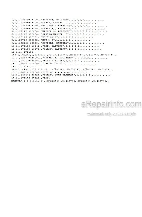 Photo 5 - Yanmar B05 Parts Catalog Excavator